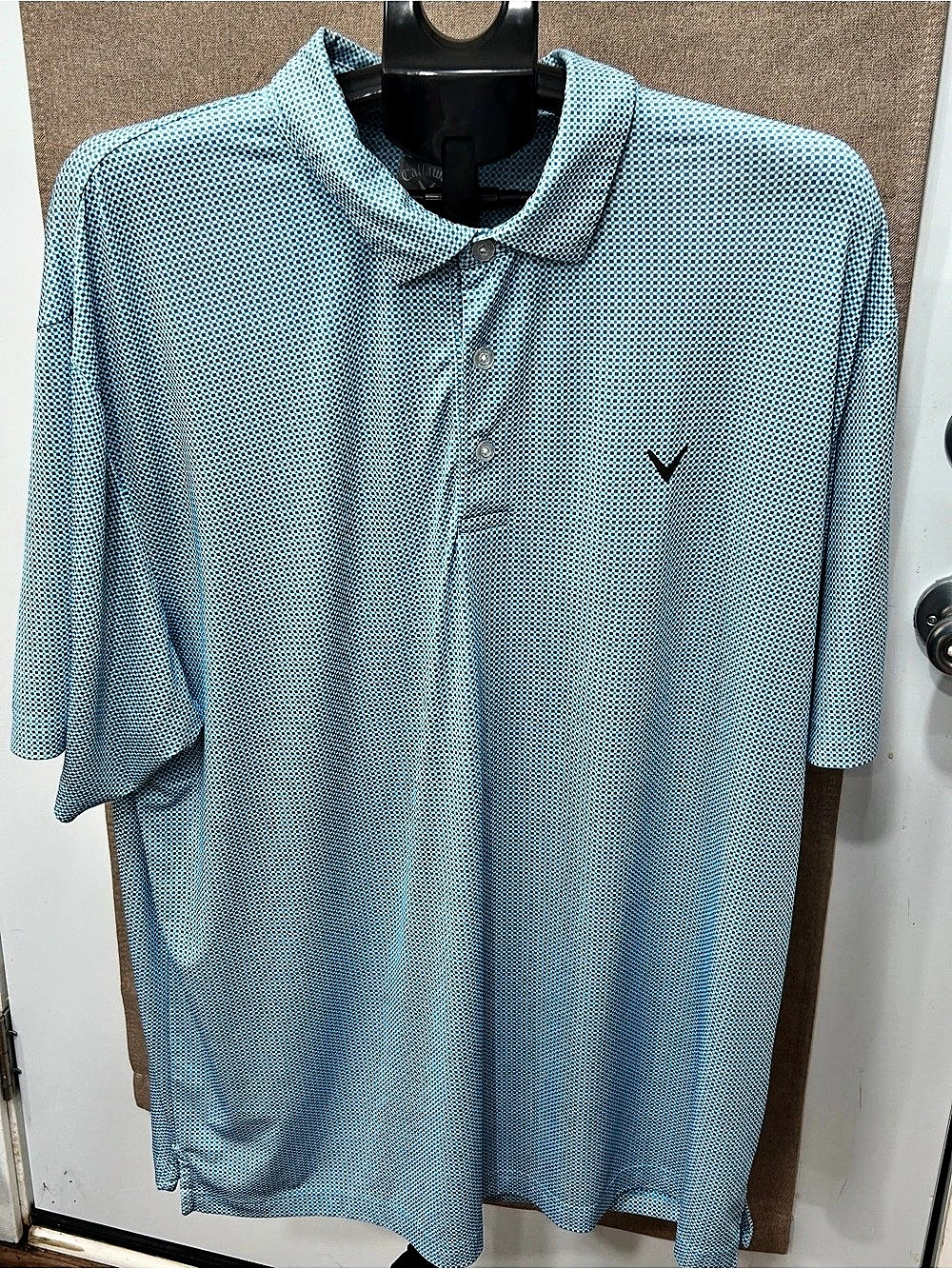 Callaway Opti-Dri Geometric Print Polo Blue & White XL